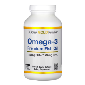 California Gold Nutrition, омега-3, рыбий жир премиального качества, 240 капсул из рыбьего желатина