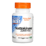 Doctor's Best, наттокиназа, 2000 FU, 90 вегетарианских капсул состав