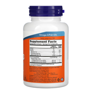 NOW Foods, жирные кислоты омега-3, 180 ЭПК 120 ДГК, 100 капсул состав
