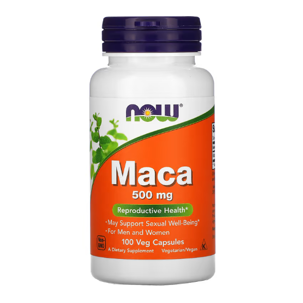 NOW Foods, мака, 500 мг, 100 растительных капсул