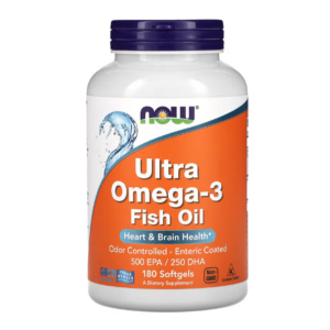 NOW Foods, рыбий жир Ultra Omega-3, 180 мягких таблеток