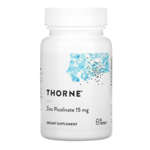Thorne, пиколинат цинка, 15 мг, 60 капсул