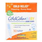 Boiron, Cold Calm Baby, жидкая добавка, для облегчения симптомов простуды, для детей от 6 месяцев, 30 отмеренных жидких доз по 1 мл