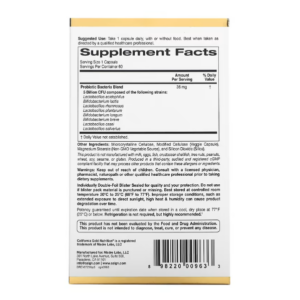 California Gold Nutrition, LactoBif 5, пробиотики, 5 млрд КОЕ, 60 вегетарианских капсул