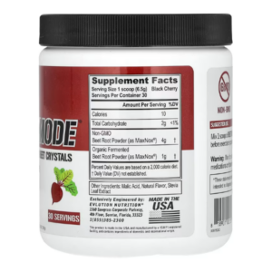 EVLution Nutrition, BeetMode, кристаллы концентрированной свеклы, черешня, 195 г
