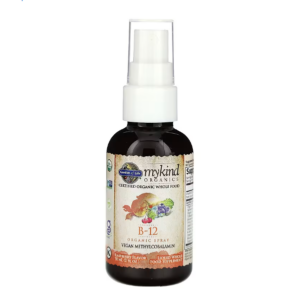 Garden of Life, MyKind Organics, органический спрей с витамином B12, со вкусом малины, 58 мл