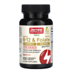 Jarrow Formulas, веганский метил B12 и метилфолат, повышенная сила действия, со вкусом лимона, 100 жевательных таблеток