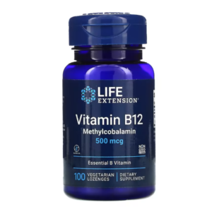 Life Extension, витамин B12, 500 мкг, 100 вегетарианских пастилок
