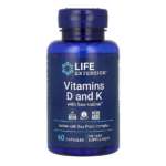 Life Extension, витамины D и К с йодом Sea-Iodine, 60 капсул