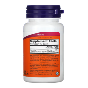 NOW Foods, MK-7, витамин K2, 100 мкг, 60 растительных капсул