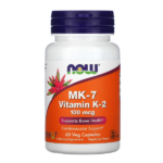 NOW Foods, MK-7, витамин K2, 100 мкг, 60 растительных капсул