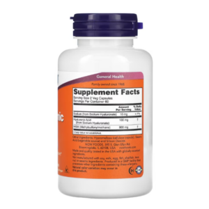 NOW Foods, гиалуроновая кислота и МСМ, 50 мг, 120 растительных капсул