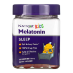 Natrol, Kids, мелатонин, для детей от 4 лет, ягодный вкус, 60 жевательных конфет