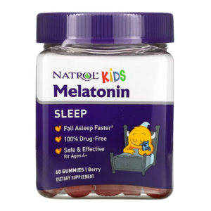 Natrol, Kids, мелатонин, для детей от 4 лет, ягодный вкус, 60 жевательных конфет