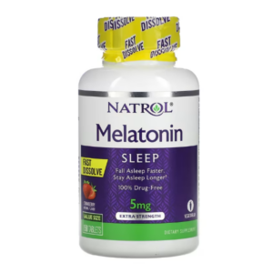 Natrol, Мелатонин, быстрорастворимый, экстра сила, клубника, 5 мг, 150 таблеток