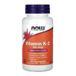 NOW Foods, Витамин K2, 100 мкг, 100 растительных капсул