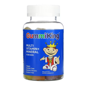 GummiKing, мультивитамины и микроэлементы для детей, со вкусом клубники, апельсина, лимона, винограда, вишни и грейпфрута, 60 жевательных таблеток