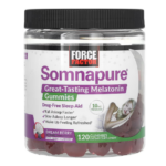 Force Factor, Somnapure, жевательные таблетки с мелатонином, 10 мг, ягодный вкус, 120 жевательных таблеток (5 мг в 1 таблетке)