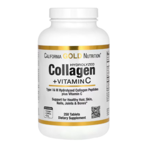 California Gold Nutrition, пептиды гидролизованного коллагена с витамином C, тип 1 и 3, 250 таблетокэкрана 2024_03_19 134130.png